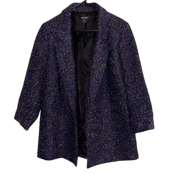🌹NINE WEST TWEED MULTI COLOR BLAZER - Picture 2 of 5